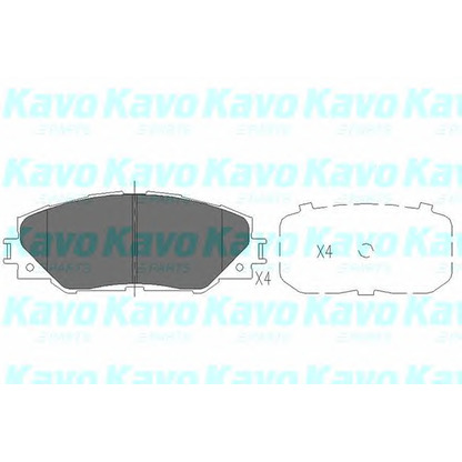 Фото Комплект тормозных колодок, дисковый тормоз KAVO PARTS KBP9026