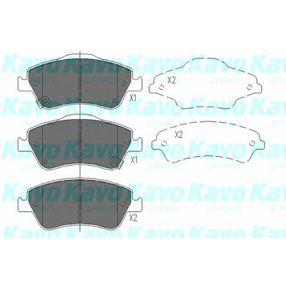 Foto Kit pastiglie freno, Freno a disco KAVO PARTS KBP9027