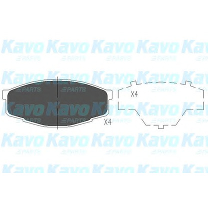 Photo Kit de plaquettes de frein, frein à disque KAVO PARTS KBP9032
