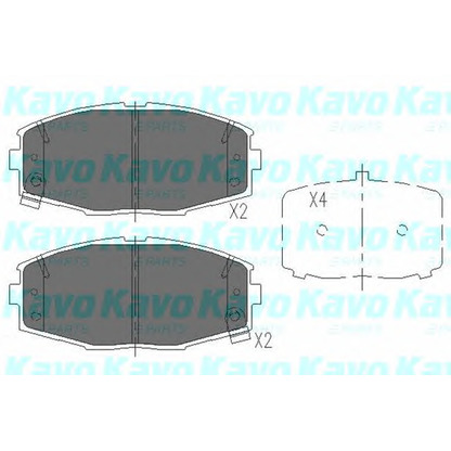 Фото Комплект тормозных колодок, дисковый тормоз KAVO PARTS KBP9034