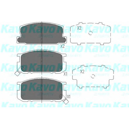 Zdjęcie Zestaw klocków hamulcowych, hamulce tarczowe KAVO PARTS KBP9035