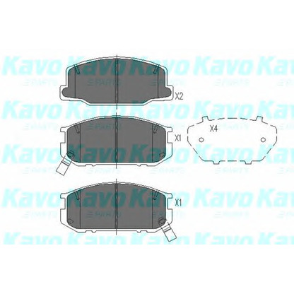 Photo Brake Pad Set, disc brake KAVO PARTS KBP9041