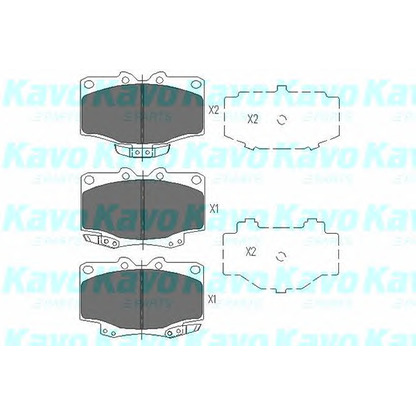 Фото Комплект тормозных колодок, дисковый тормоз KAVO PARTS KBP9048