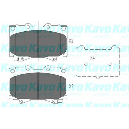 Photo Brake Pad Set, disc brake KAVO PARTS KBP9049