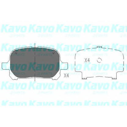 Photo Brake Pad Set, disc brake KAVO PARTS KBP9051