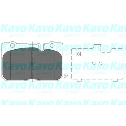 Foto Kit pastiglie freno, Freno a disco KAVO PARTS KBP9053