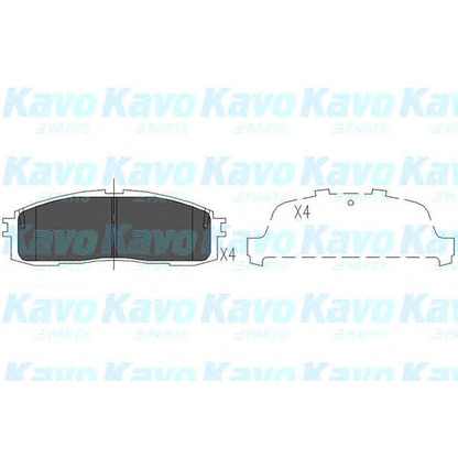 Foto Kit pastiglie freno, Freno a disco KAVO PARTS KBP9056