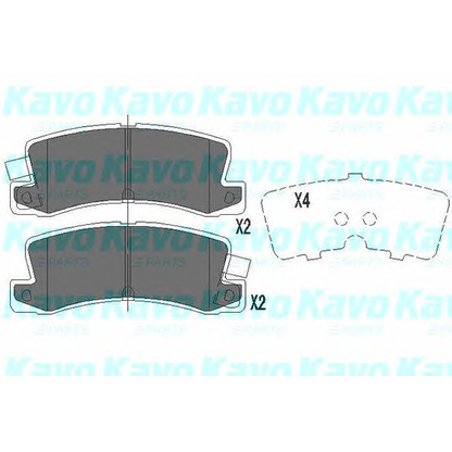 Фото Комплект тормозных колодок, дисковый тормоз KAVO PARTS KBP9058