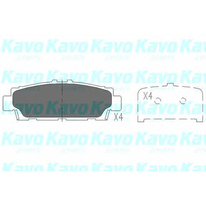 Photo Kit de plaquettes de frein, frein à disque KAVO PARTS KBP9060