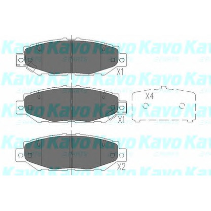 Photo Kit de plaquettes de frein, frein à disque KAVO PARTS KBP9062