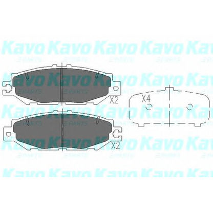 Фото Комплект тормозных колодок, дисковый тормоз KAVO PARTS KBP9064