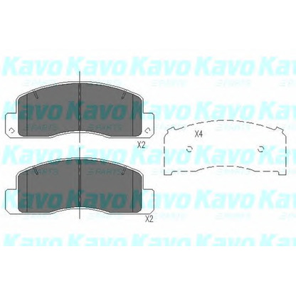 Фото Комплект тормозных колодок, дисковый тормоз KAVO PARTS KBP9067