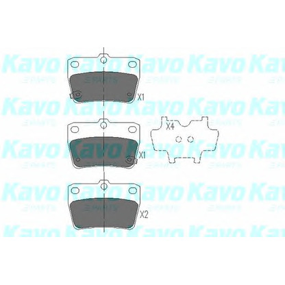 Photo Brake Pad Set, disc brake KAVO PARTS KBP9068