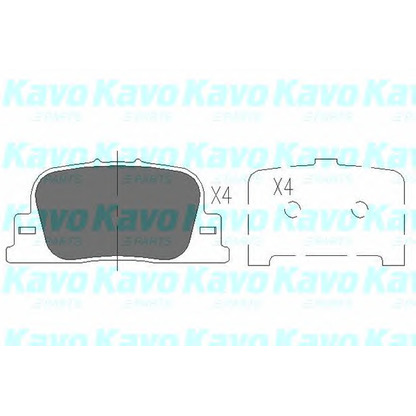 Фото Комплект тормозных колодок, дисковый тормоз KAVO PARTS KBP9069