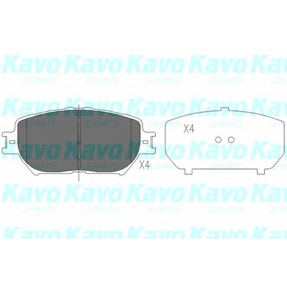 Photo Kit de plaquettes de frein, frein à disque KAVO PARTS KBP9070