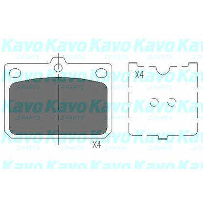 Photo Kit de plaquettes de frein, frein à disque KAVO PARTS KBP9079