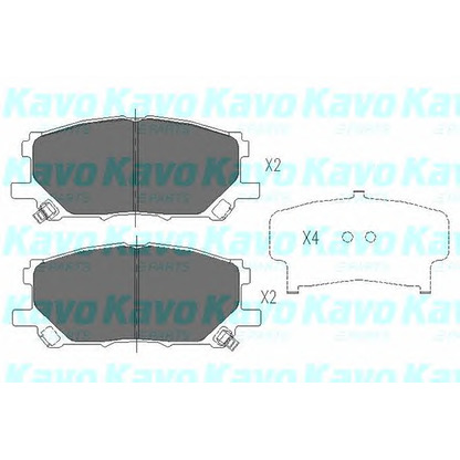 Фото Комплект тормозных колодок, дисковый тормоз KAVO PARTS KBP9080