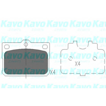 Zdjęcie Zestaw klocków hamulcowych, hamulce tarczowe KAVO PARTS KBP9081