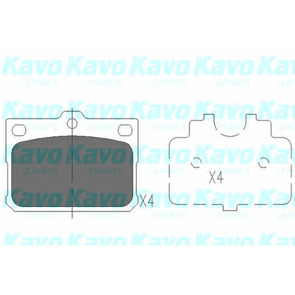 Фото Комплект тормозных колодок, дисковый тормоз KAVO PARTS KBP9081