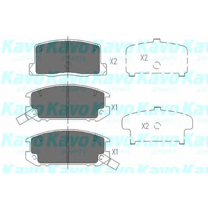 Photo Kit de plaquettes de frein, frein à disque KAVO PARTS KBP9082