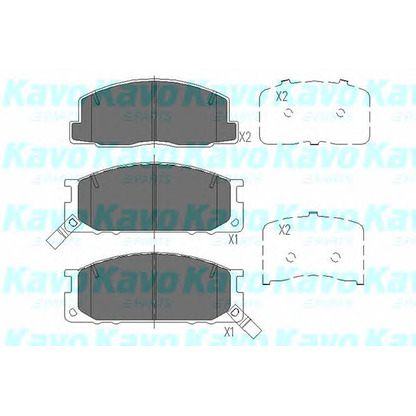 Photo Brake Pad Set, disc brake KAVO PARTS KBP9084