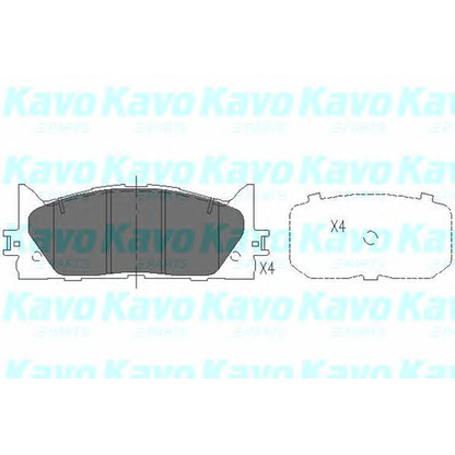 Фото Комплект тормозных колодок, дисковый тормоз KAVO PARTS KBP9087