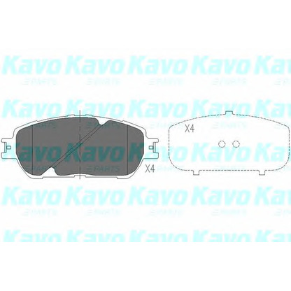 Zdjęcie Zestaw klocków hamulcowych, hamulce tarczowe KAVO PARTS KBP9090