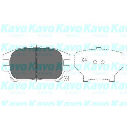 Фото Комплект тормозных колодок, дисковый тормоз KAVO PARTS KBP9092
