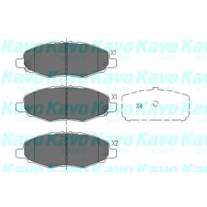 Photo Brake Pad Set, disc brake KAVO PARTS KBP9093