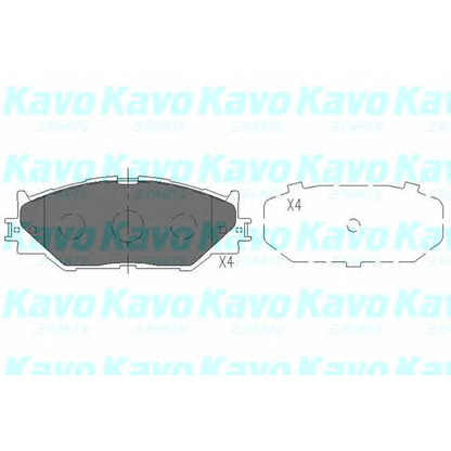 Фото Комплект тормозных колодок, дисковый тормоз KAVO PARTS KBP9094