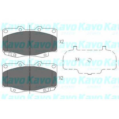 Фото Комплект тормозных колодок, дисковый тормоз KAVO PARTS KBP9096