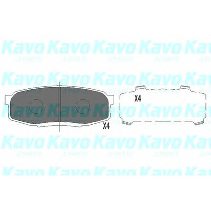Фото Комплект тормозных колодок, дисковый тормоз KAVO PARTS KBP9099