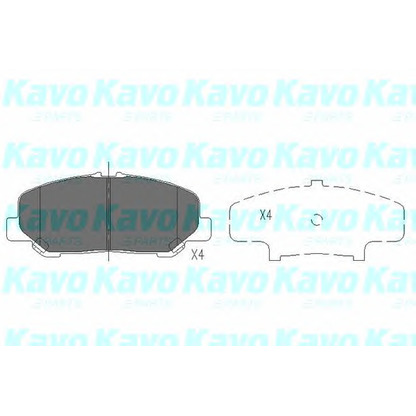 Photo Kit de plaquettes de frein, frein à disque KAVO PARTS KBP9101