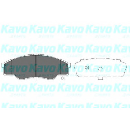Фото Комплект тормозных колодок, дисковый тормоз KAVO PARTS KBP9102