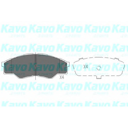 Photo Brake Pad Set, disc brake KAVO PARTS KBP9102