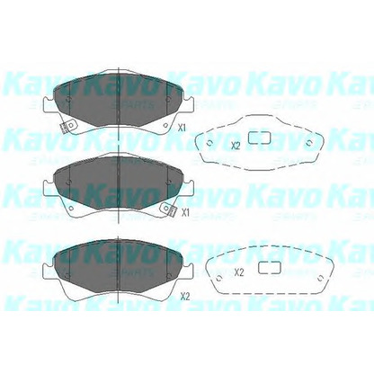 Foto Bremsbelagsatz, Scheibenbremse KAVO PARTS KBP9103