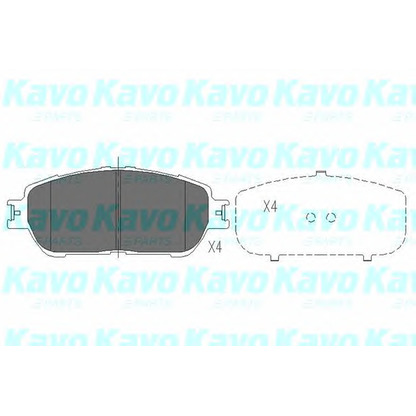 Zdjęcie Zestaw klocków hamulcowych, hamulce tarczowe KAVO PARTS KBP9105
