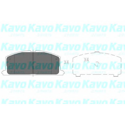 Photo Brake Pad Set, disc brake KAVO PARTS KBP9109