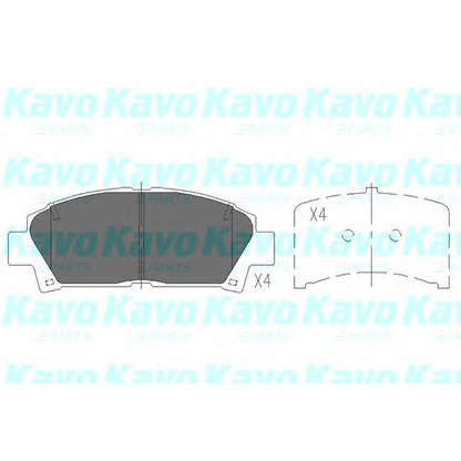 Foto Bremsbelagsatz, Scheibenbremse KAVO PARTS KBP9110