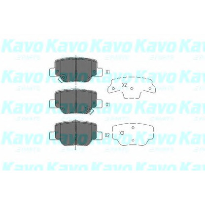 Фото Комплект тормозных колодок, дисковый тормоз KAVO PARTS KBP9115