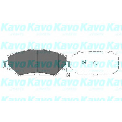 Фото Комплект тормозных колодок, дисковый тормоз KAVO PARTS KBP9120