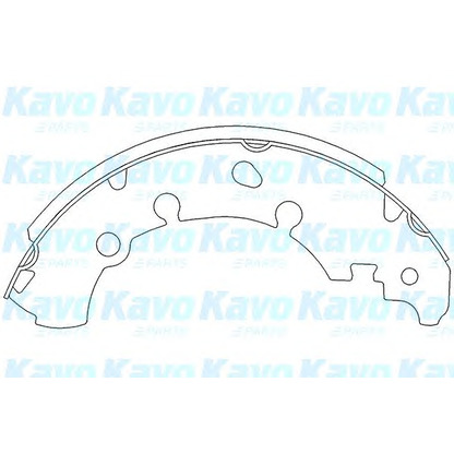 Photo Kit de plaquettes de frein, frein à disque KAVO PARTS KBS5402