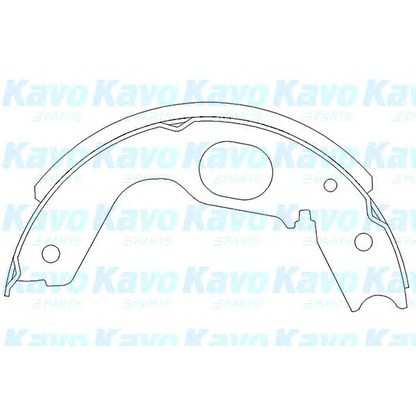 Foto Kit ganasce, Freno stazionamento KAVO PARTS KBS6402