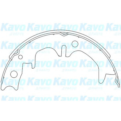 Foto Kit ganasce, Freno stazionamento KAVO PARTS KBS9911