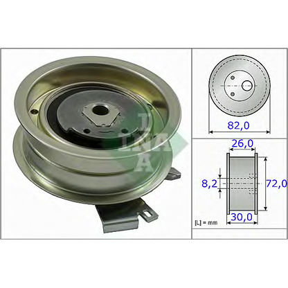 Photo Tensioner Pulley, timing belt INA 531020320