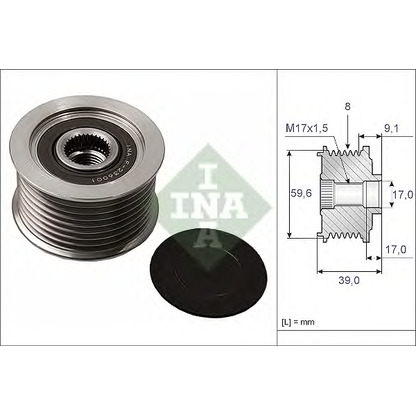 Foto Dispositivo ruota libera alternatore INA 535004910