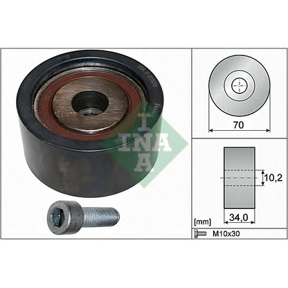 Photo Deflection/Guide Pulley, timing belt INA 532018910