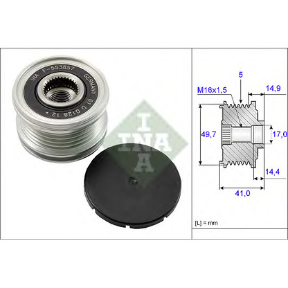 Foto Rueda libre alternador INA 535010110