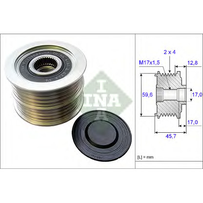 Zdjęcie Alternator - sprzęgło jednokierunkowe INA 535015010