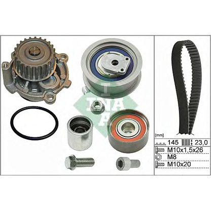 Photo Water Pump & Timing Belt Kit INA 530037430